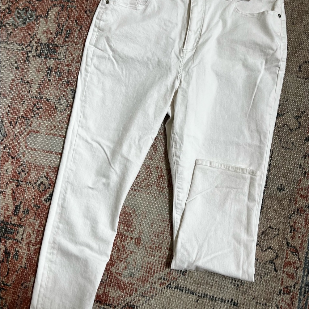 White Denim Pants
